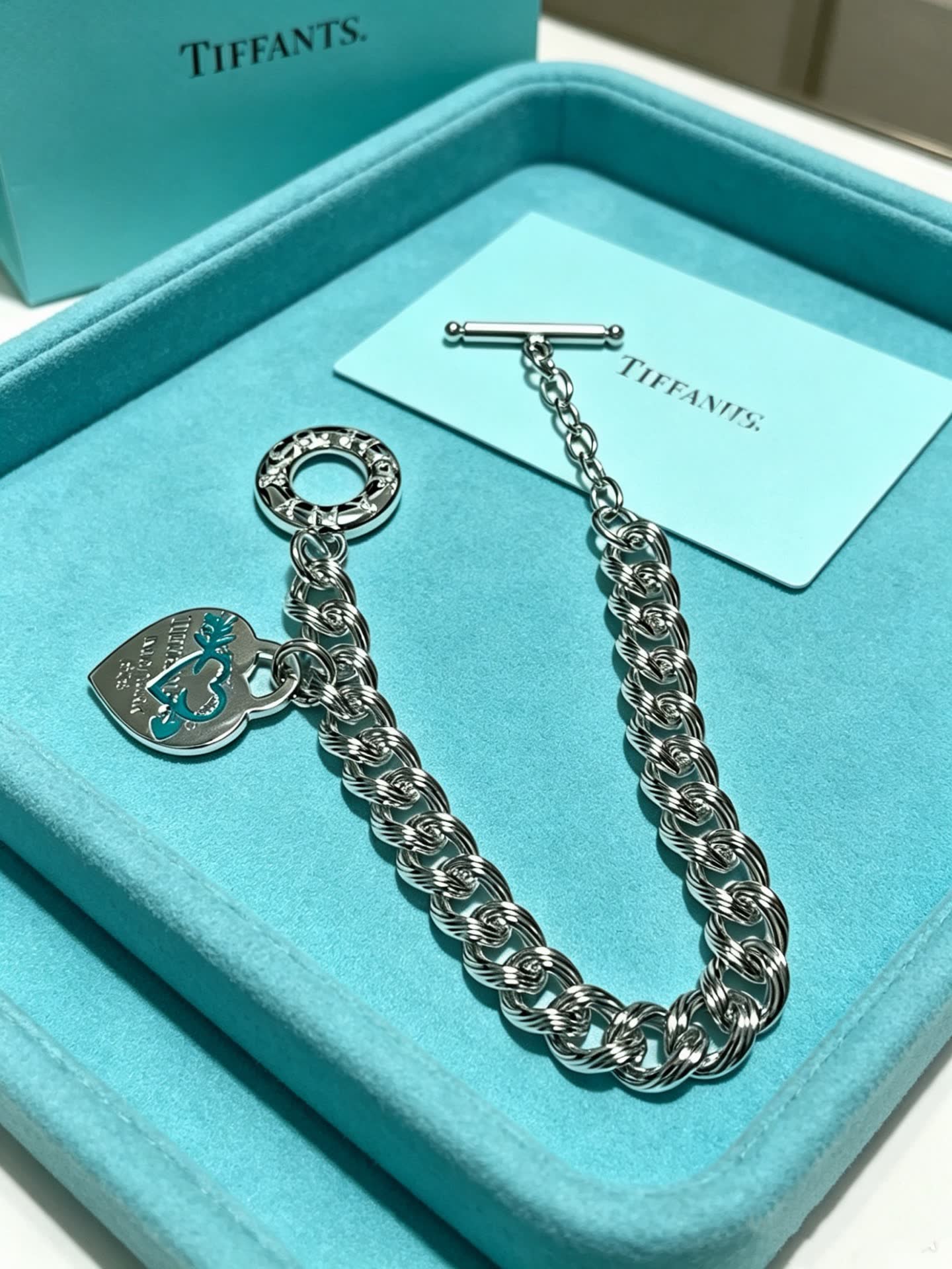 Tiffany & Co. Sterling Silver Heart Tag Bracelet